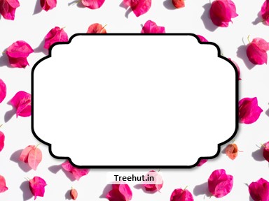Bougainvillea Flowers Free Printable Labels, 3x4 inch Name Tag